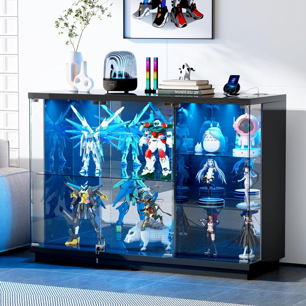 Glass Display Cabinet with Loc - Glass Cabinet Display ulasan dan harga