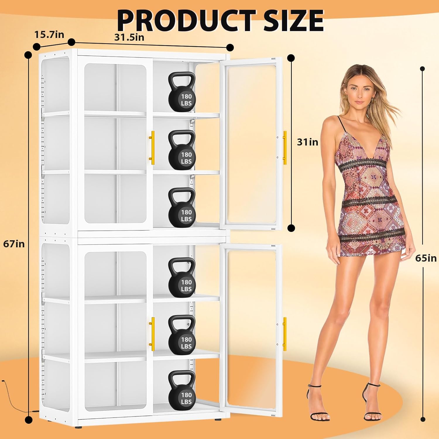 Display Cabinet with Glass Doo - Glass Cabinet Display ulasan dan harga