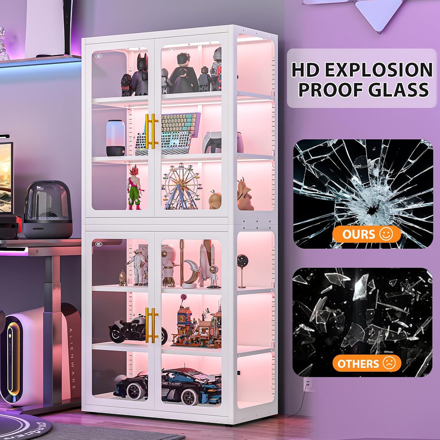 Display Cabinet with Glass Doo - Glass Cabinet Display ulasan dan harga