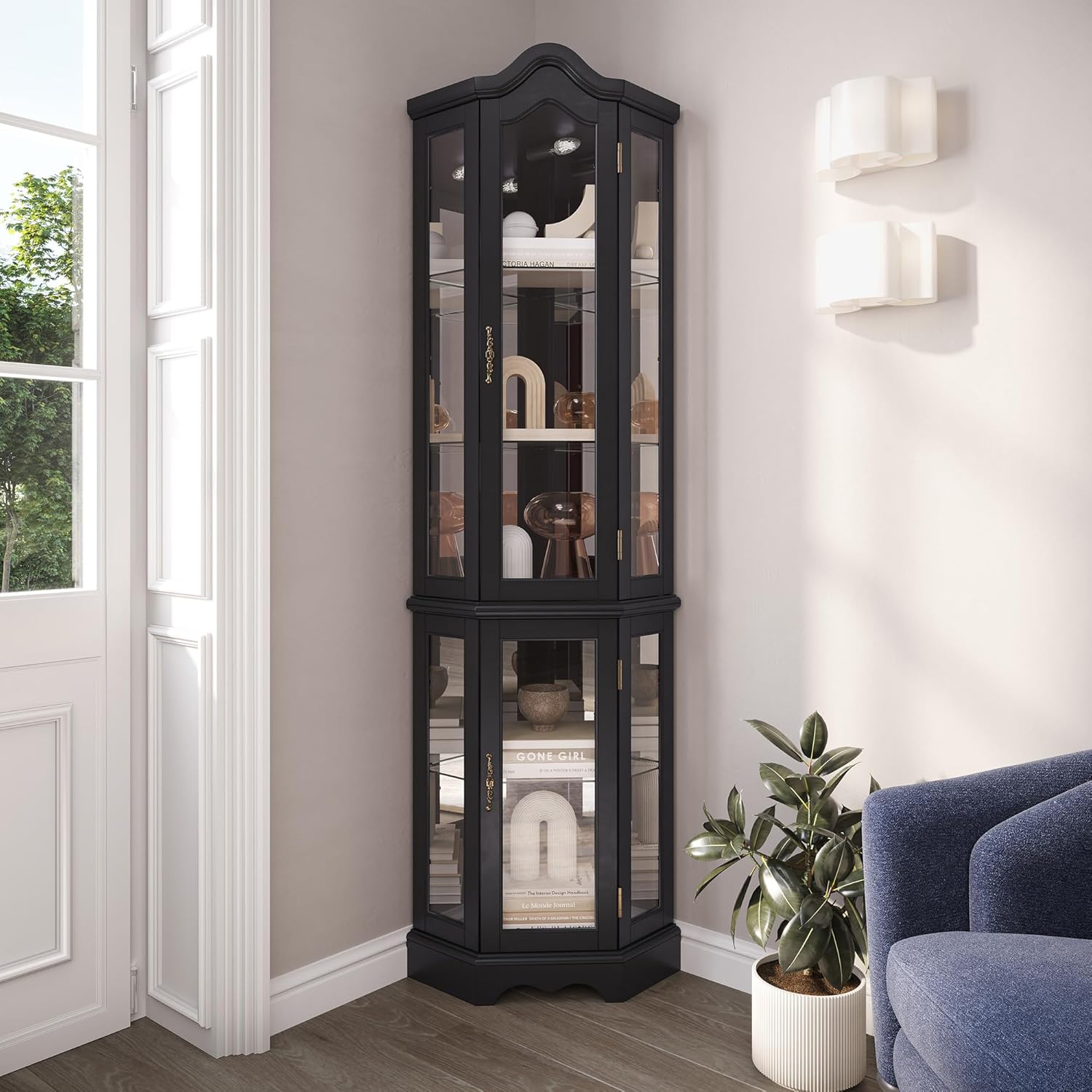 Lighted 3-Side Glass Display C - Glass Cabinet Display ulasan dan harga