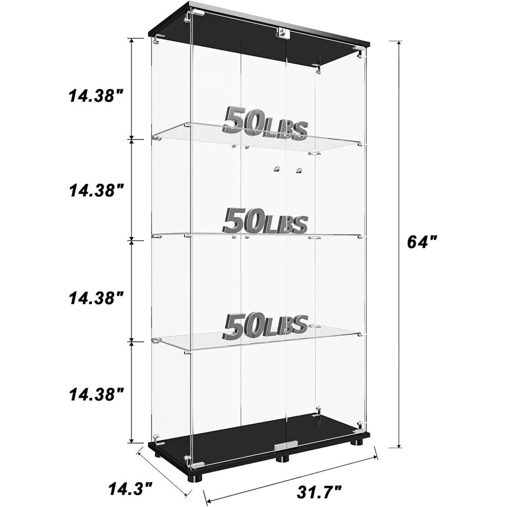 Double Door Glass Display Cabi - Glass Cabinet Display ulasan dan harga