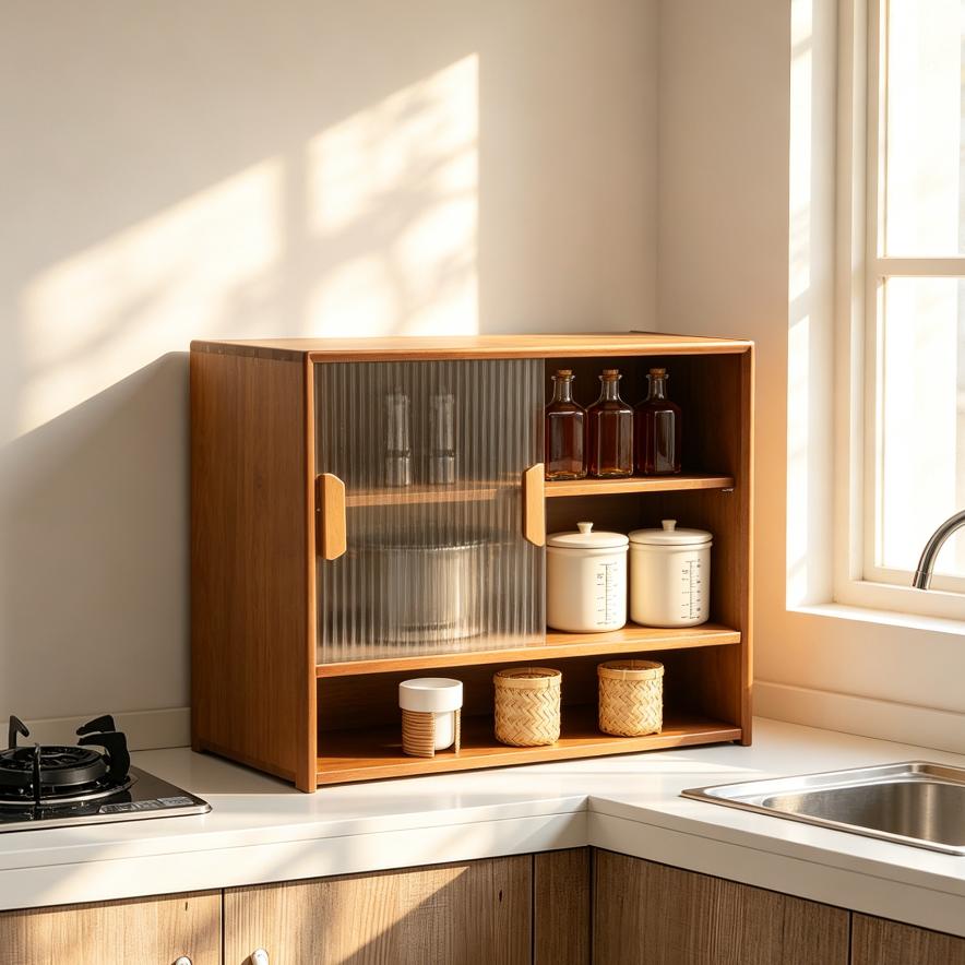 Bymaocar Display Cabinet Kitch - Glass Cabinet Display ulasan dan harga
