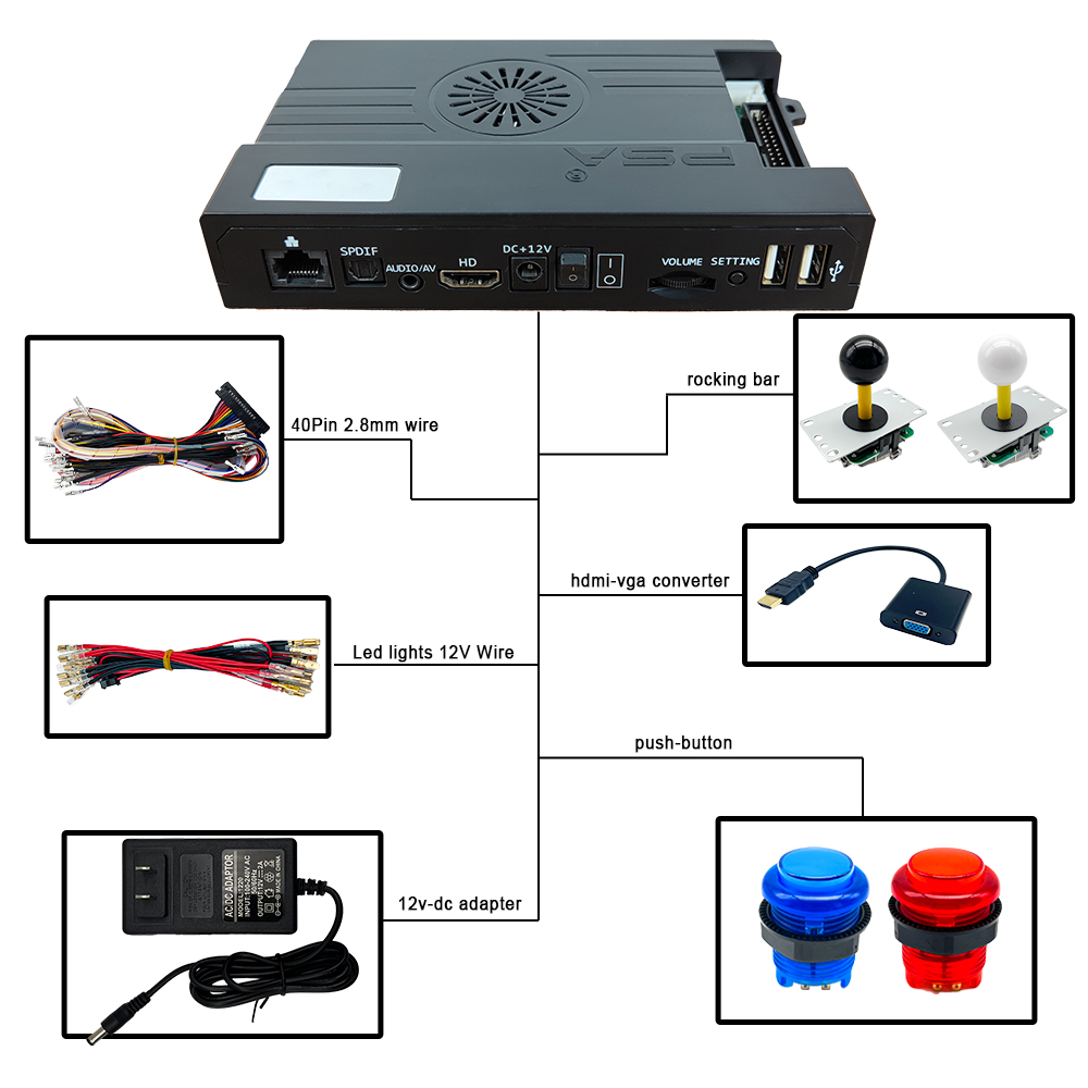 3D WiFi 10888 in 1 Pandora Sag - Trackball Controller Arcade ulasan dan harga