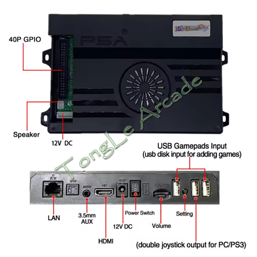 3D WiFi 10888 in 1 Pandora Sag - Trackball Controller Arcade ulasan dan harga