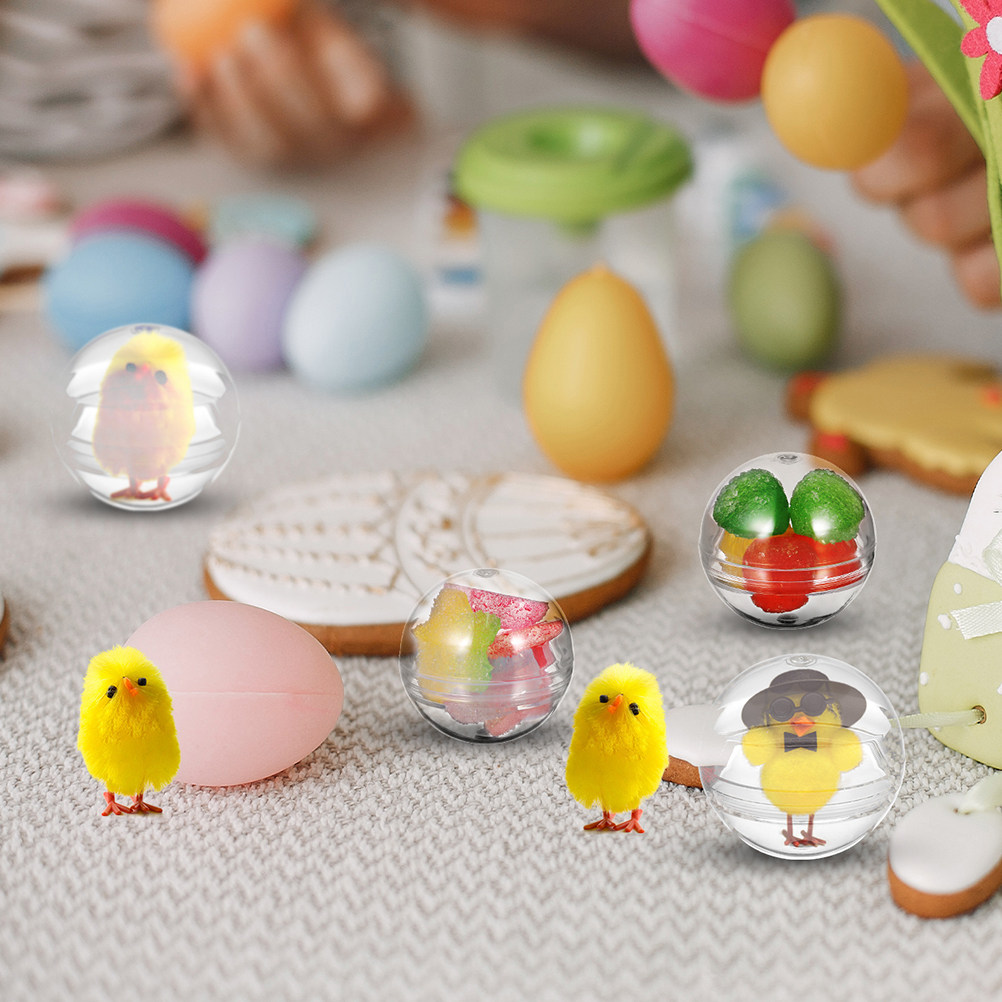50pcs Empty Clear Balls Capsul - Prize Capsule Toy Machine ulasan dan harga
