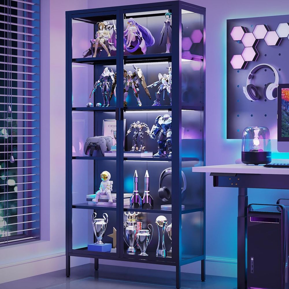 71 High Glass Curio Cabinet wi - Glass Cabinet Display ulasan dan harga